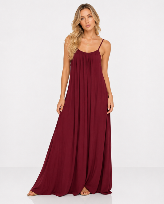 Elara - Vestido ajustado con espalda descubierta Rojo