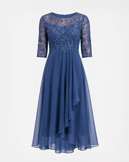 Margarita | Elegante vestido de encaje Azul