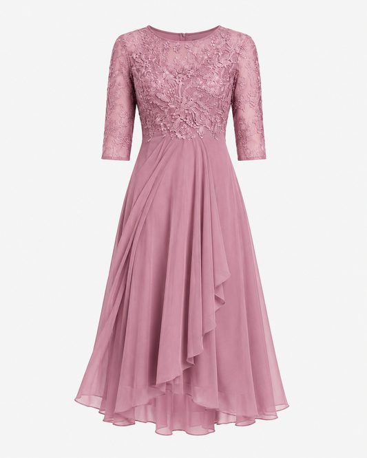 Margarita | Elegante vestido de encaje Rosa