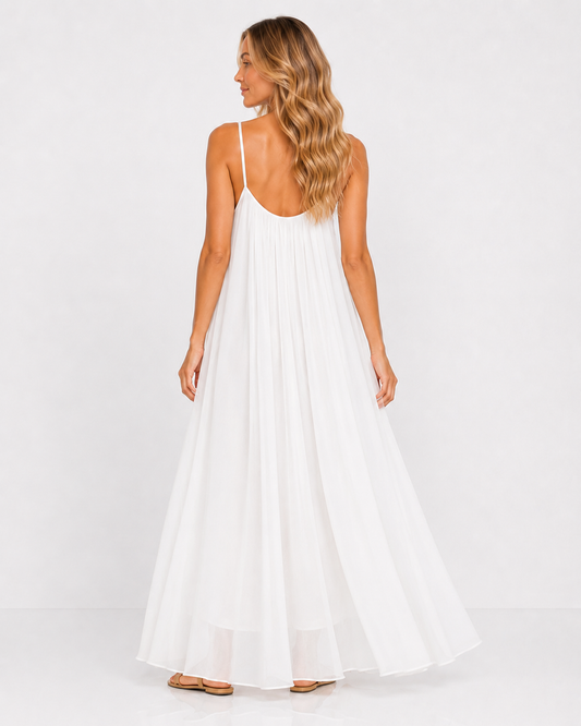 Elara - Vestido ajustado con espalda descubierta Blanco