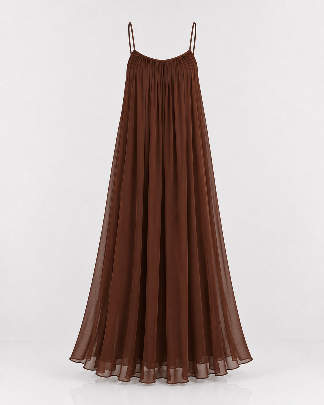 Elara - Vestido ajustado con espalda descubierta Marrón