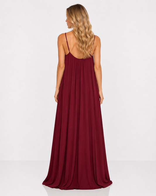 Elara - Vestido ajustado con espalda descubierta Rojo